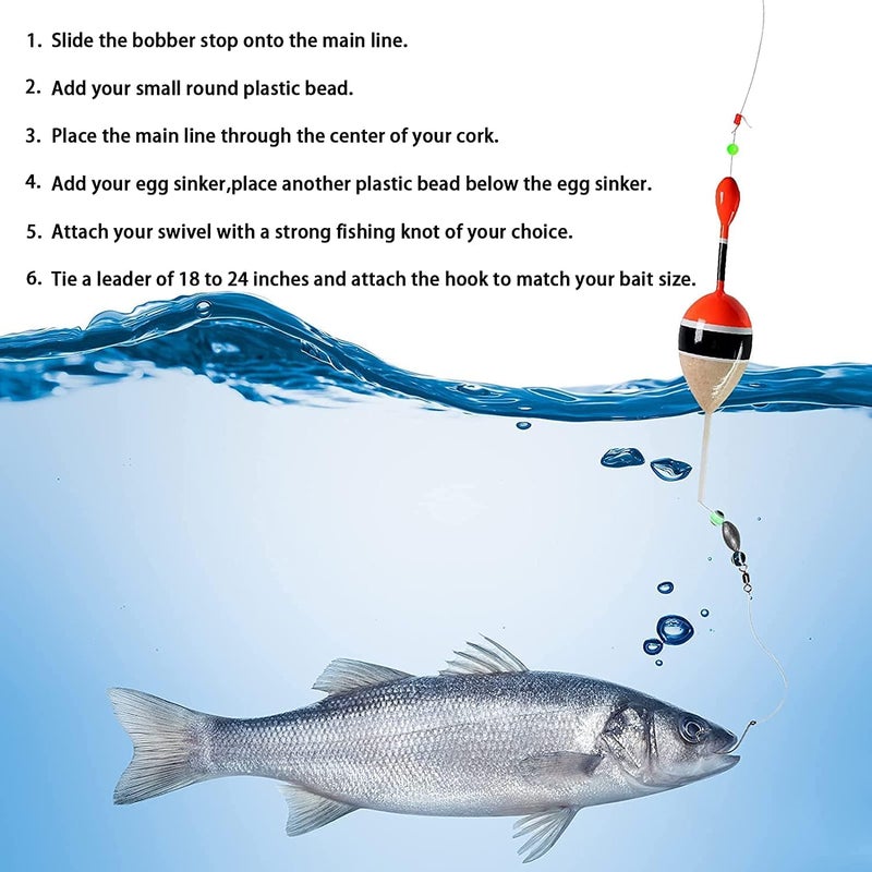 YOTO Bobber Stops for Fishing,Float Bobber Stops String Knots&Fishing Glow Beads - Image 4